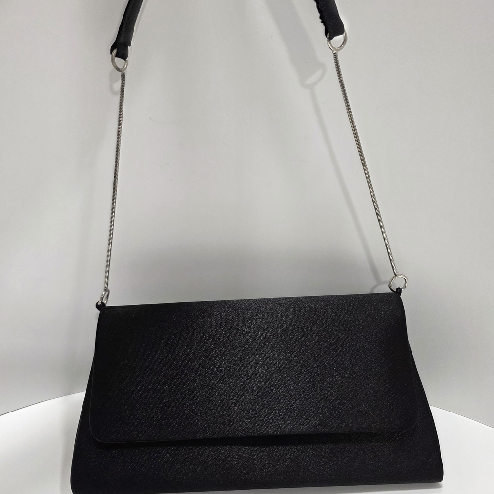 Vintage Bill Blass Black Satin Evening Bag